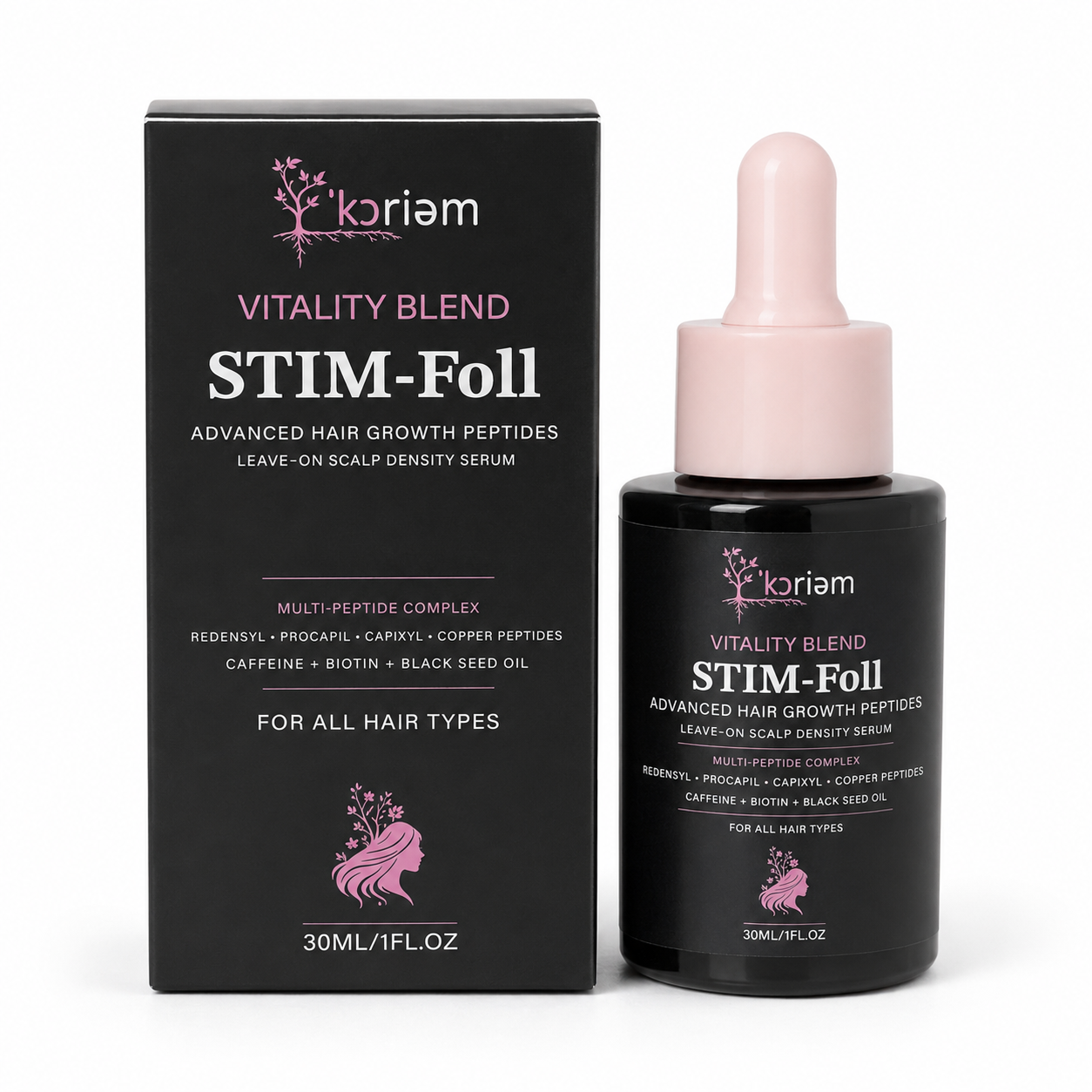 Koriem STIM-Foll peptide scalp serum with 3% Redensyl and copper peptides