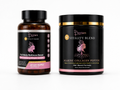 'Koriem The Inside Job Double Stack — Full Body Wellness Boost 60-day supply capsule jar and Marine Collagen + Biotin with Gut Support powder tub