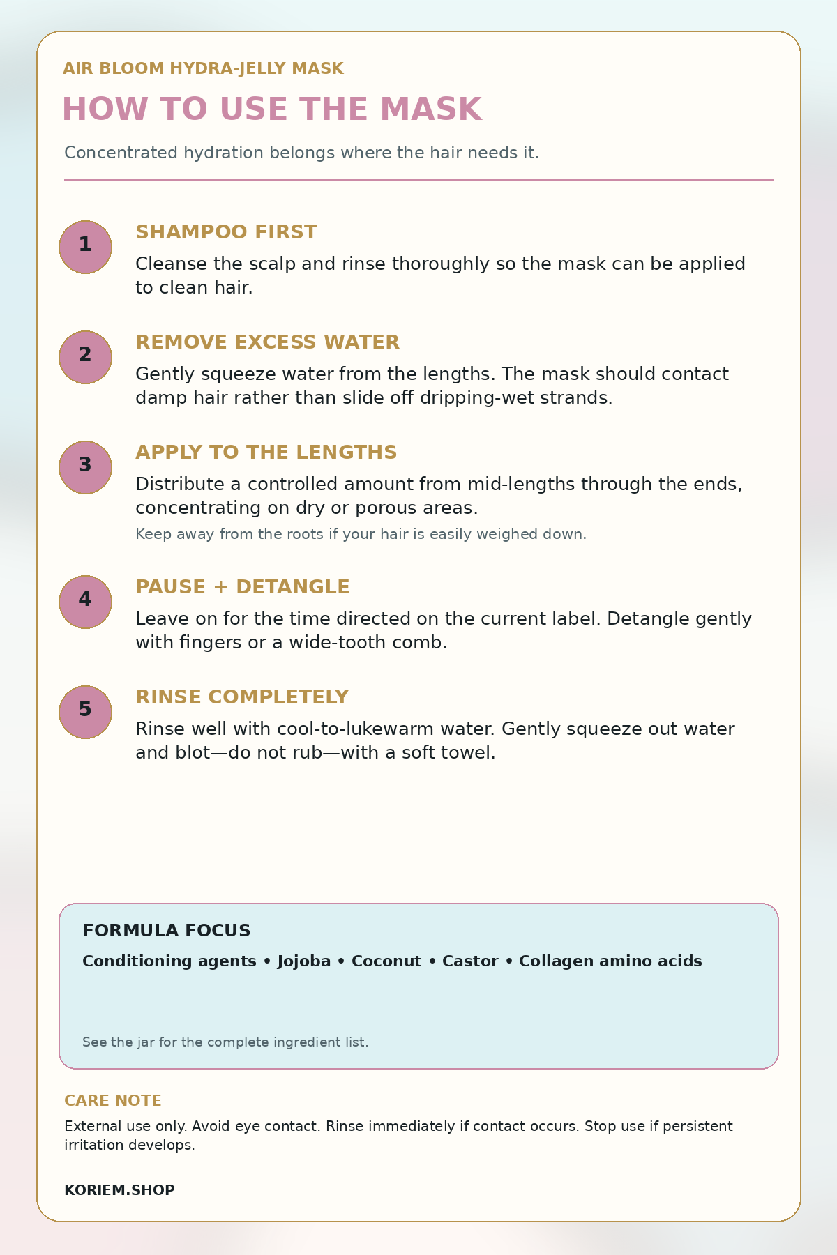 How to use Koriem Air Bloom Hydra-Jelly Mask