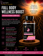 Koriem Full Body Wellness Boost benefits, 60-day supply and label-directed daily use