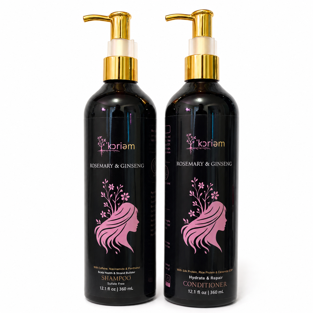 ’Koriem Rosemary & Ginseng Shampoo and Conditioner studio set