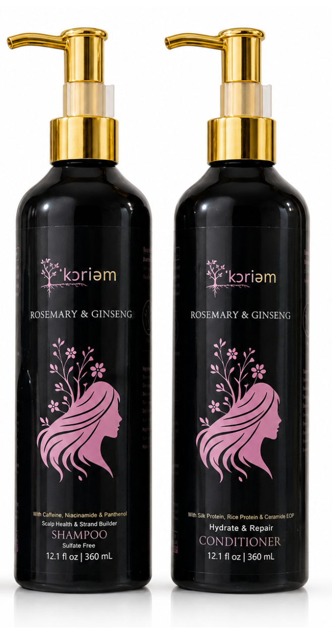 Rosemary & Ginseng Mint Wash-Day Duo — 2 × 12 oz