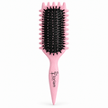 Pink ‘Koriem Curl Bloom Detangling and Defining Brush with black bristles and pointed sectioning handle