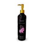 ‘Koriem Rosemary & Ginseng Hydrate & Repair Conditioner in black bottles with gold pumps.